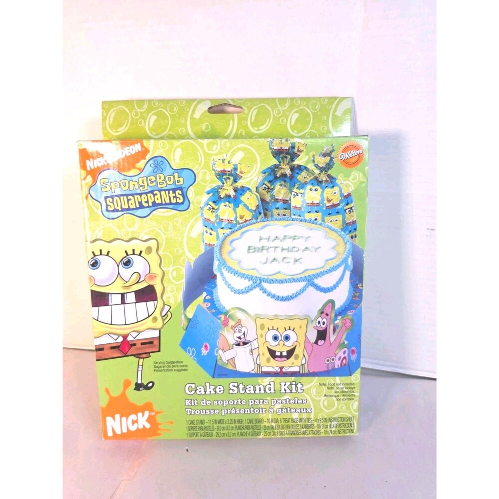 New Rare Spongebob Squarepants Cake Stand Wilton Brand Birthday Party